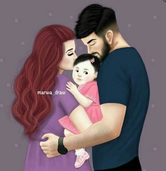 رمزيات طفل مع امه وابوه