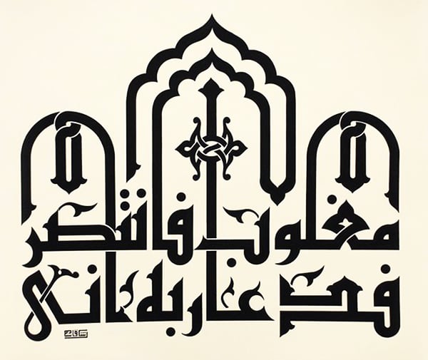 زخرفة اسم خط الرقعه