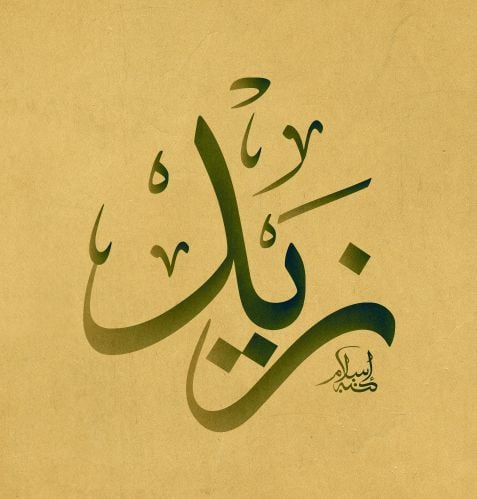 زخرفة اسم زيد