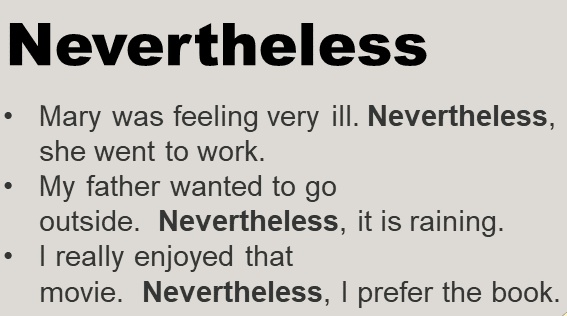 شرح قاعدة nevertheless
