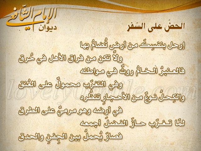 شعر الإمام علي في السفر