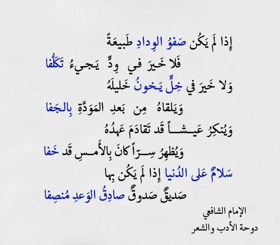 شعر الامام علي عن الصديق