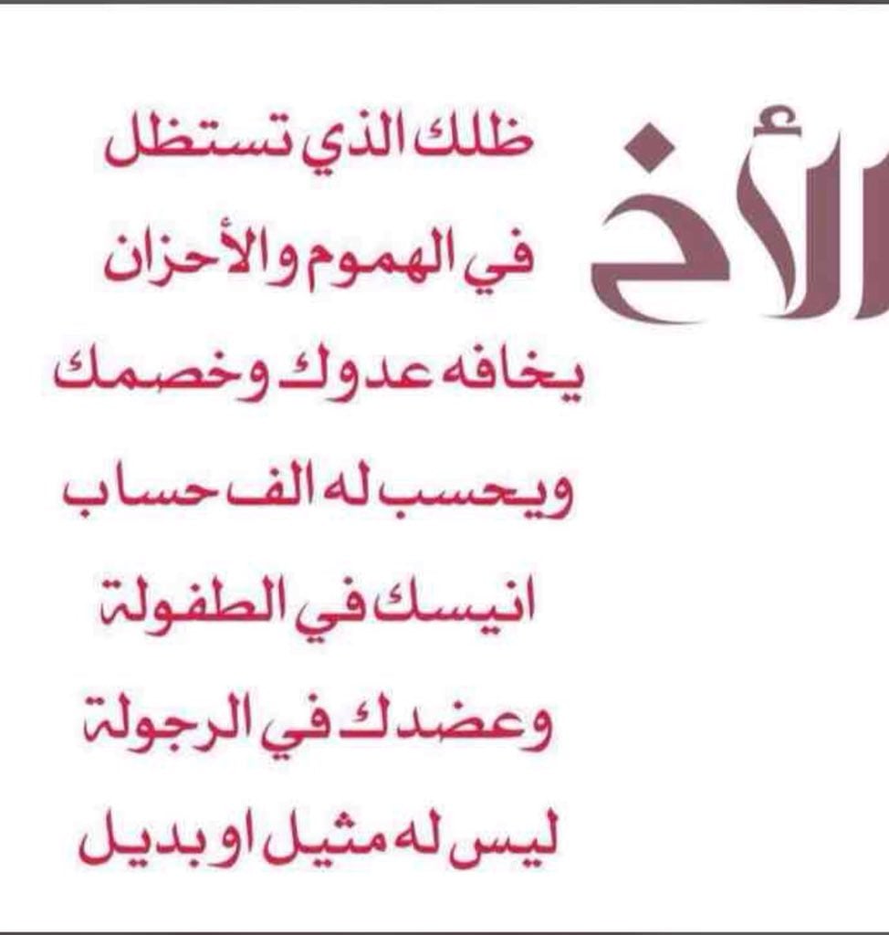 شعر عن الأخ