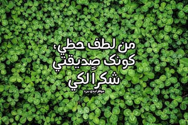 شكرا صديقتي لوجودك في حياتي