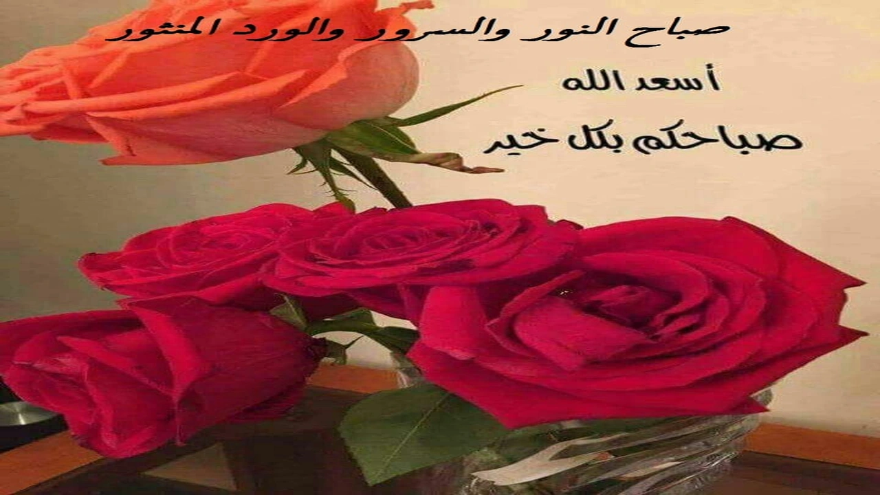 صورة صباح النور والسرور والورد المنثور