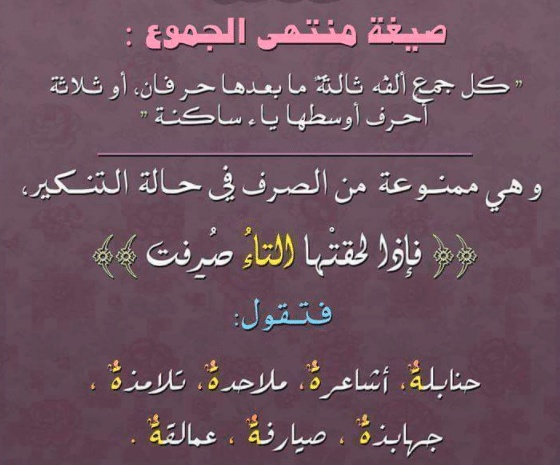 صيغة منتهى الجموع