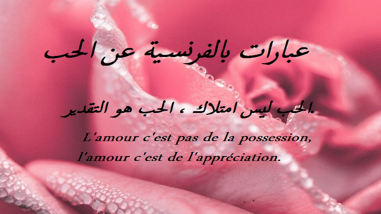 صورة عبارات بالفرنسية عن الحب