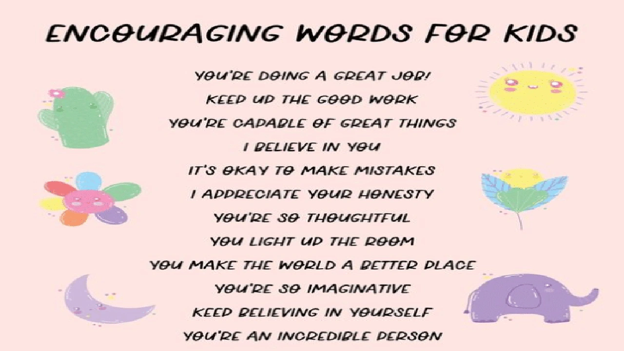صورة عبارات تشجيعية للأطفال بالانجليزي