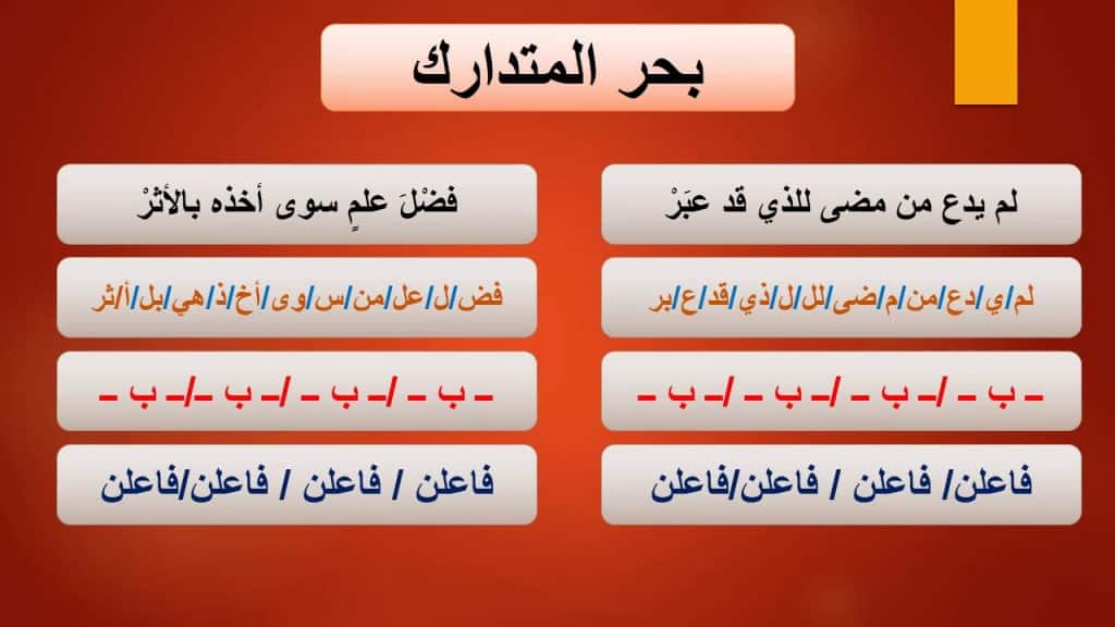 قصائد في بحر المتدارك