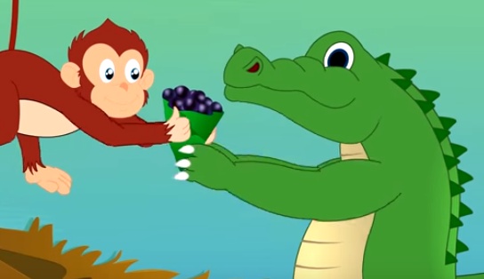 قصة التمساح والقرد