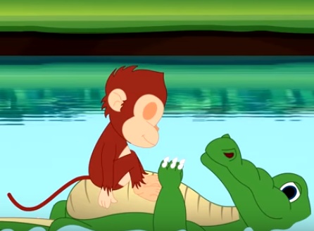 قصة التمساح والقرد