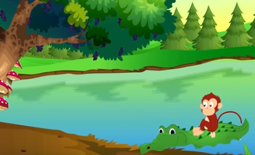 قصة التمساح والقرد