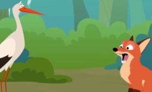 قصص اطفال قبل النوم مكتوبة : الثعلب البخيل واللقلاق