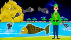 قصص اطفال قصيرة بالصور : قصة الملك و السمكات السبع