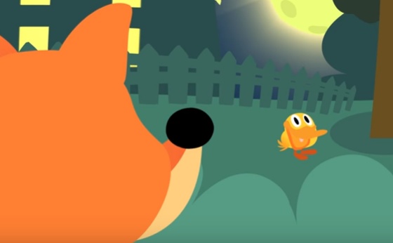 قصص اطفال قصيرة جدا ومفيدة بالصور : الثعلب الجائع البطة الذكية