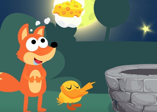 قصص اطفال قصيرة جدا ومفيدة بالصور : الثعلب الجائع البطة الذكية