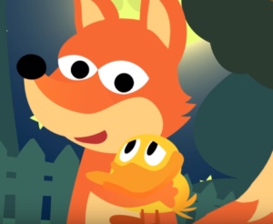 قصص اطفال قصيرة جدا ومفيدة بالصور : الثعلب الجائع البطة الذكية