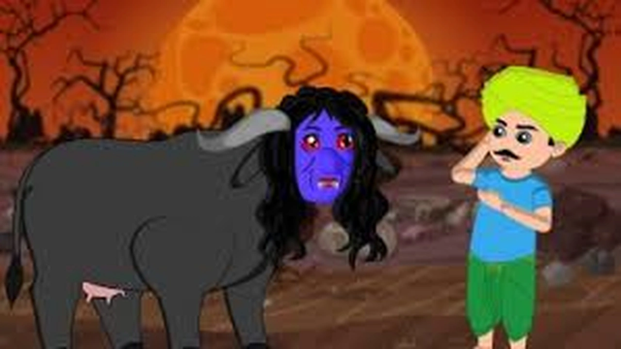 صورة قصص اطفال قصيرة : قصة جاموس شبح