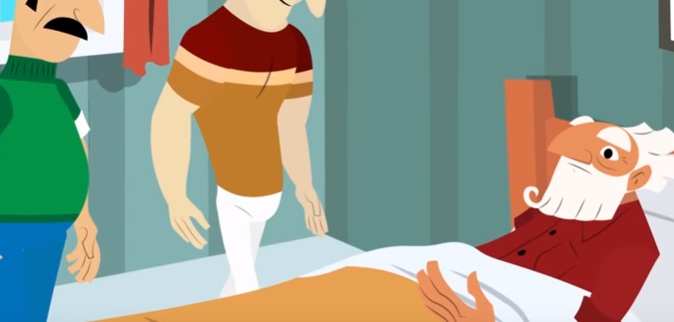 قصص اطفال هادفة بالصور : المزارع وولداه الكسولان