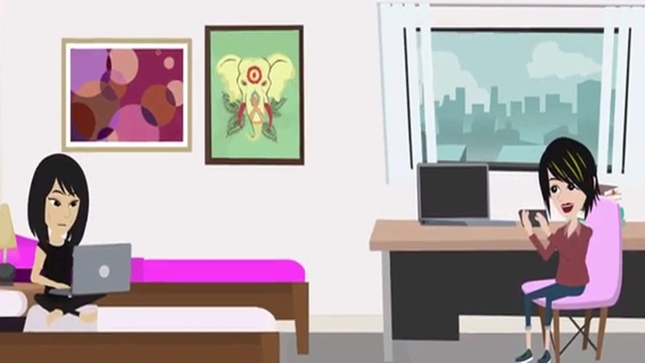 صورة قصص رعب انيميشن : شريكتي في السكن الجامعي تخرج من الغرفة كل ليلة والسبب صادم ! 