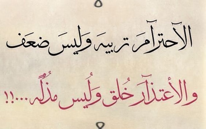 كلام عن الشخص الغير محترم