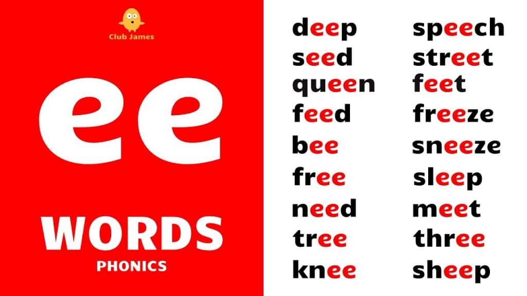 كلمات بالانجليزي فيها دبل ee