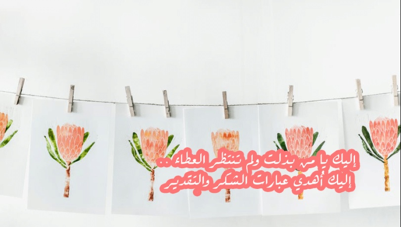 كلمات شكر وثناء لشخص عزيز