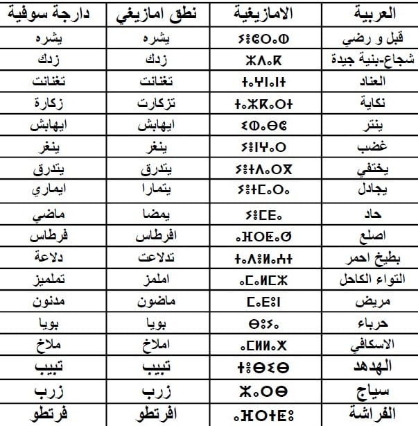 كلمات عامية جزائرية
