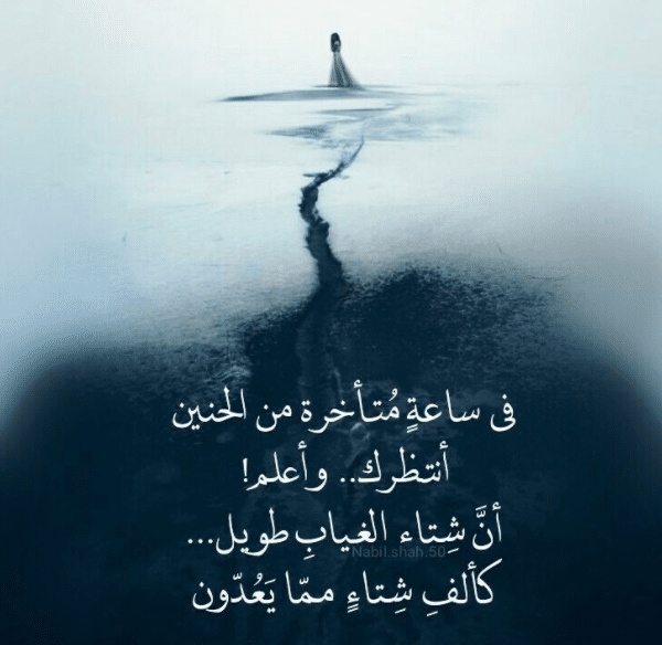 كلمات عن الحبيب الغائب