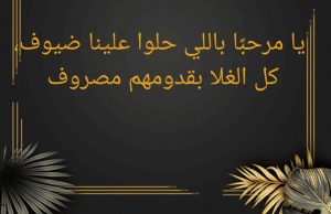 كلمة ترحيبية شعرية