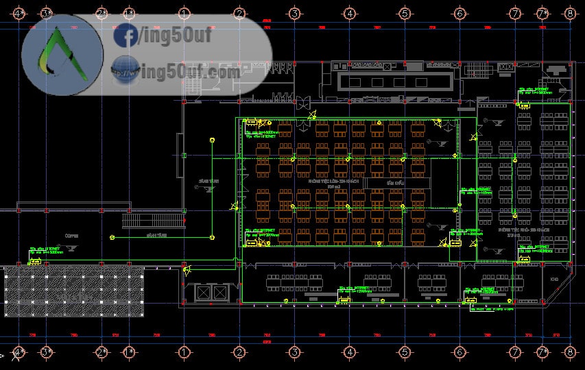 مخططات تصميم هندسي قاعة افراح