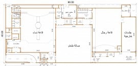 مخططات تصميم هندسي قاعة افراح
