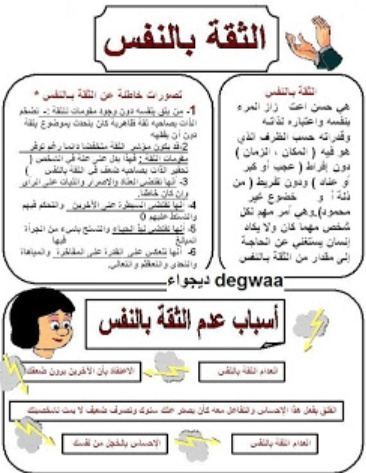 مطويات عن الثقة بالنفس