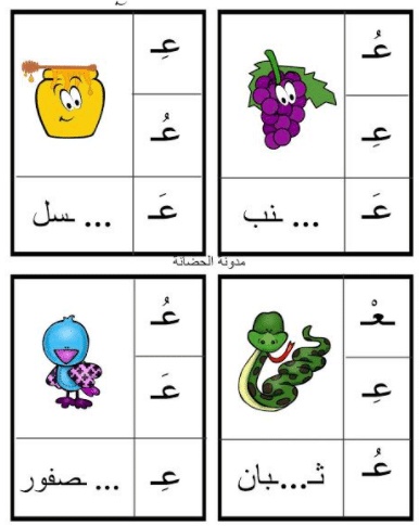 مطويات عن حرف الباء
