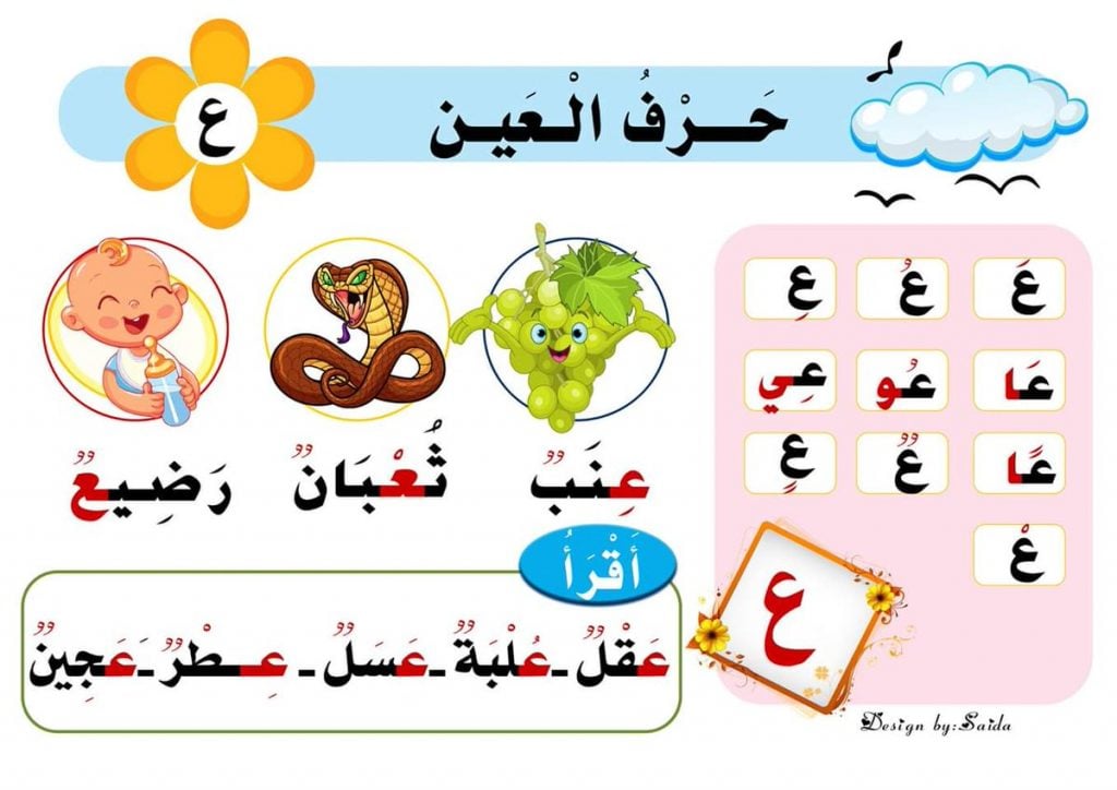 مطويات عن حرف الباء
