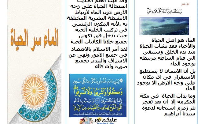 مطويات عن قطرة الماء