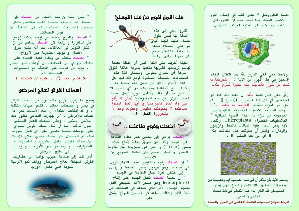 مطويات عن مادة العلوم