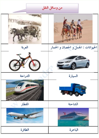 مطويات عن وسائل المواصلات