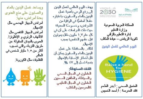 مطوية عن الحفاظ على ممتلكات المدرسة