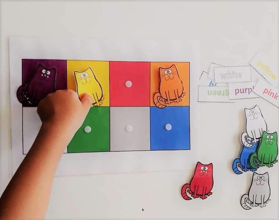نشاط تعليم الألوان للاطفال