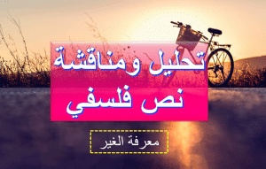 نموذج تحليل نص فلسفي حول معرفة الغير