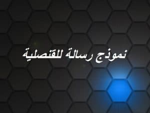 نموذج رسالة للقنصلية