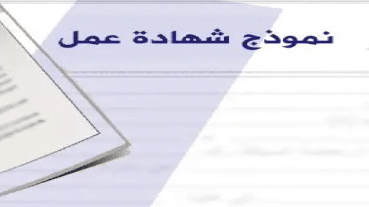 صورة نموذج شهادة العمل