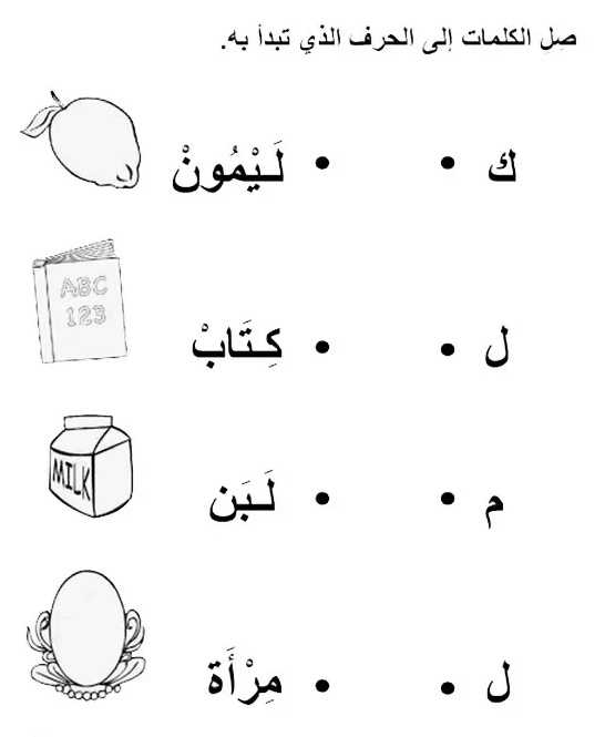 ورقة عمل الحروف الهجائية