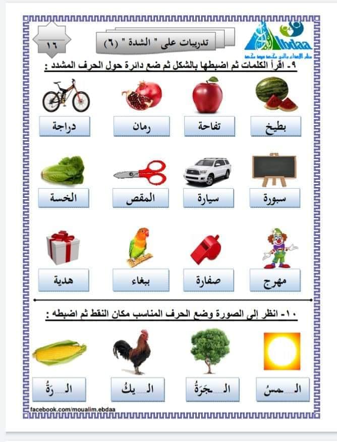 ورقة عمل الشدة