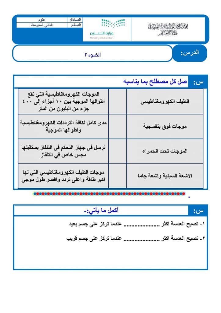 ورقة عمل المحاليل والذائبية