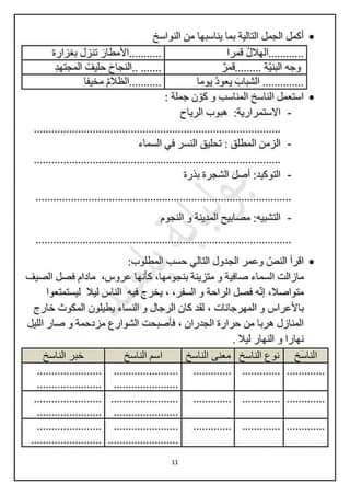 ورقة عمل النواسخ الفعلية