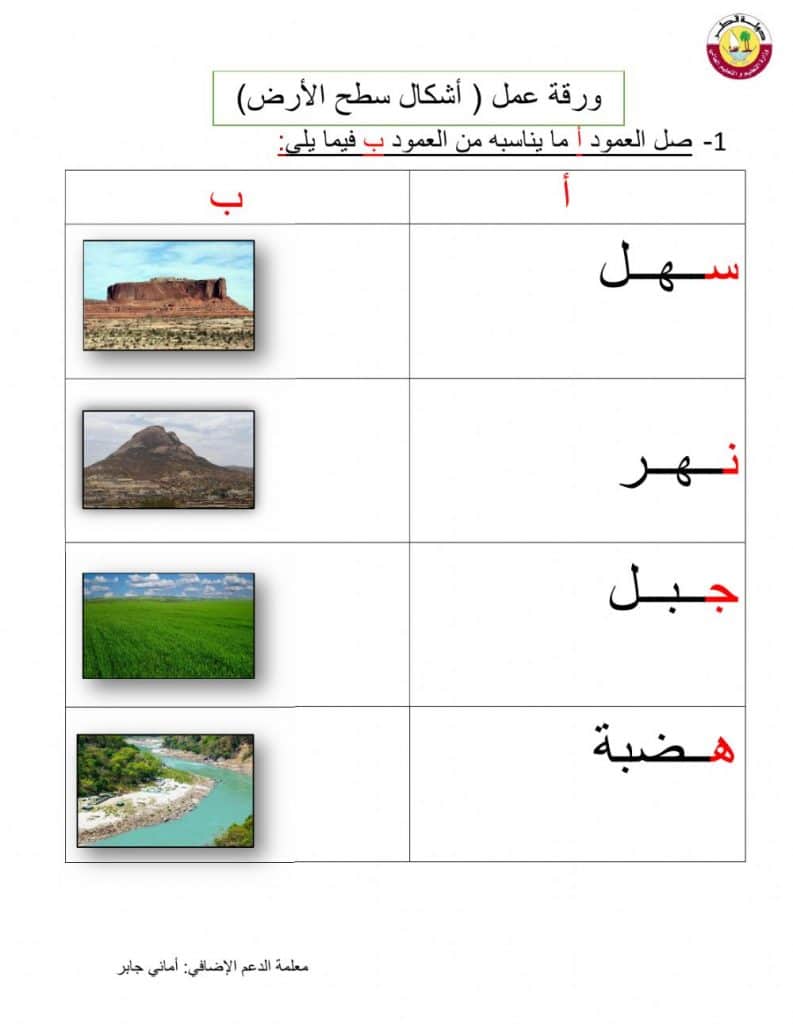 ورقة عمل درس حركة الارض